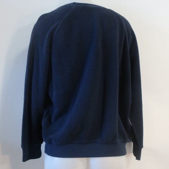 Womens PerfectWhiteTee Navy Blue Terry Sweater L - Picture 4 of 5